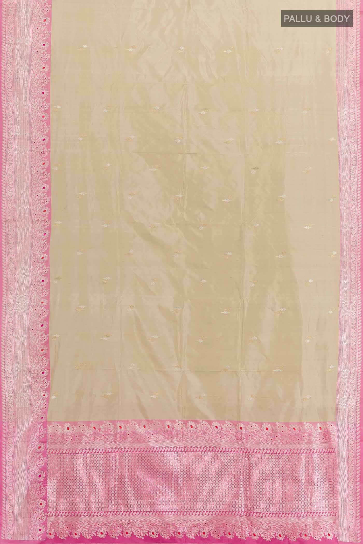 Grey Banarasi Katan Silk Saree