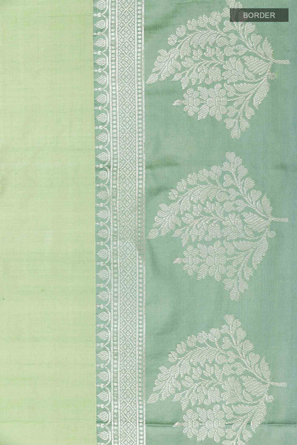 Sage Green Banarasi Katan Silk Saree