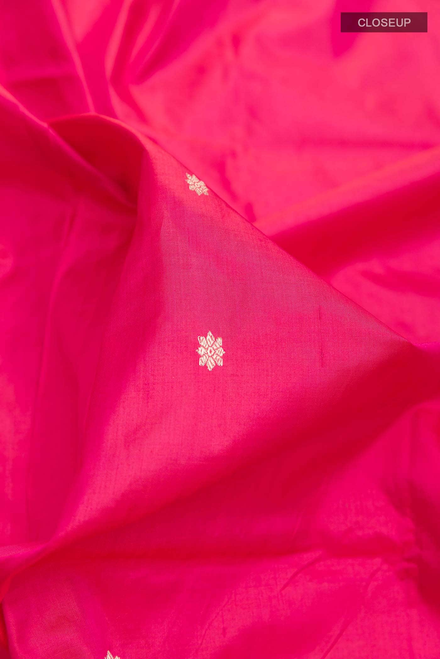 Dark Pink Banarasi Silk Saree