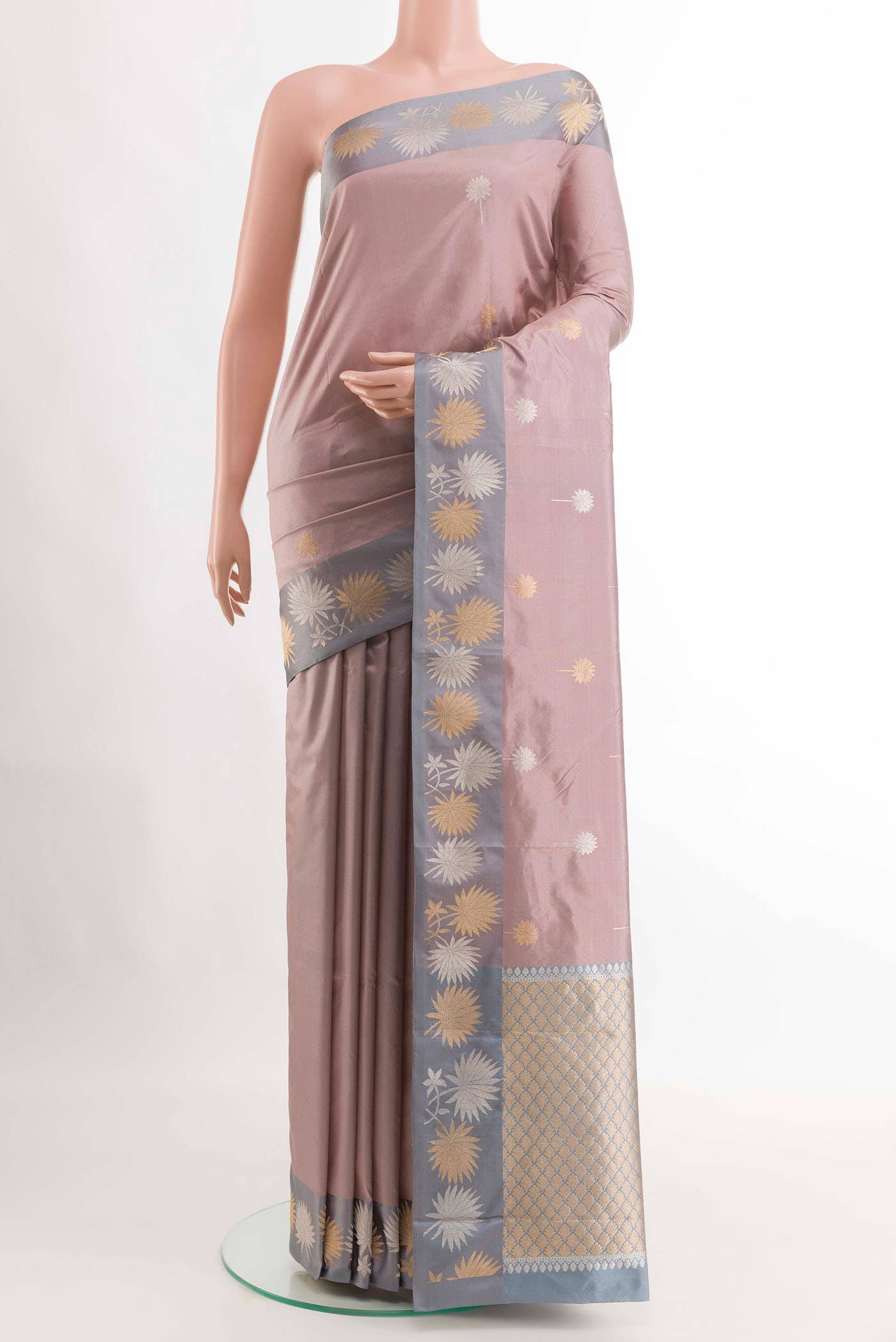 Imperial Pink Banarasi Katan Silk Saree