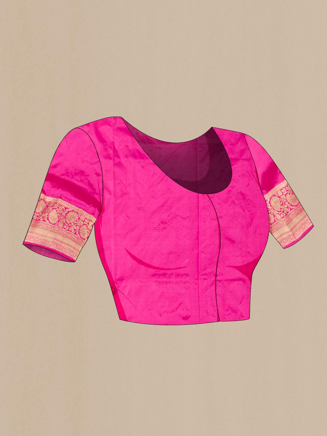 Peach Banarasi Katan Silk Saree