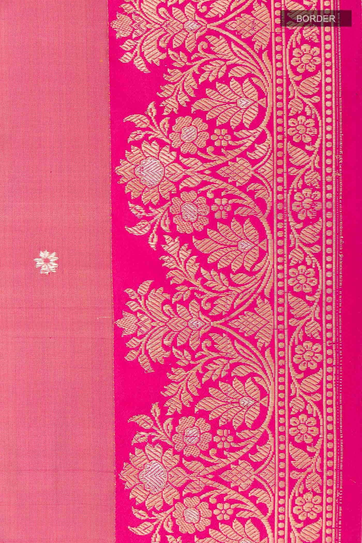 Pink Banarasi Katan Silk Saree