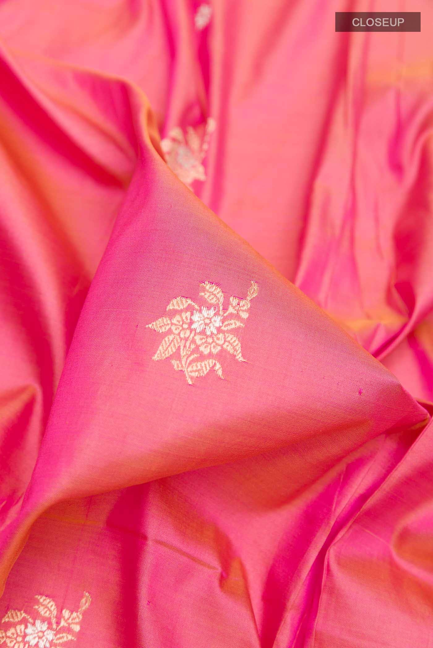 Pink Banarasi Katan Silk Saree