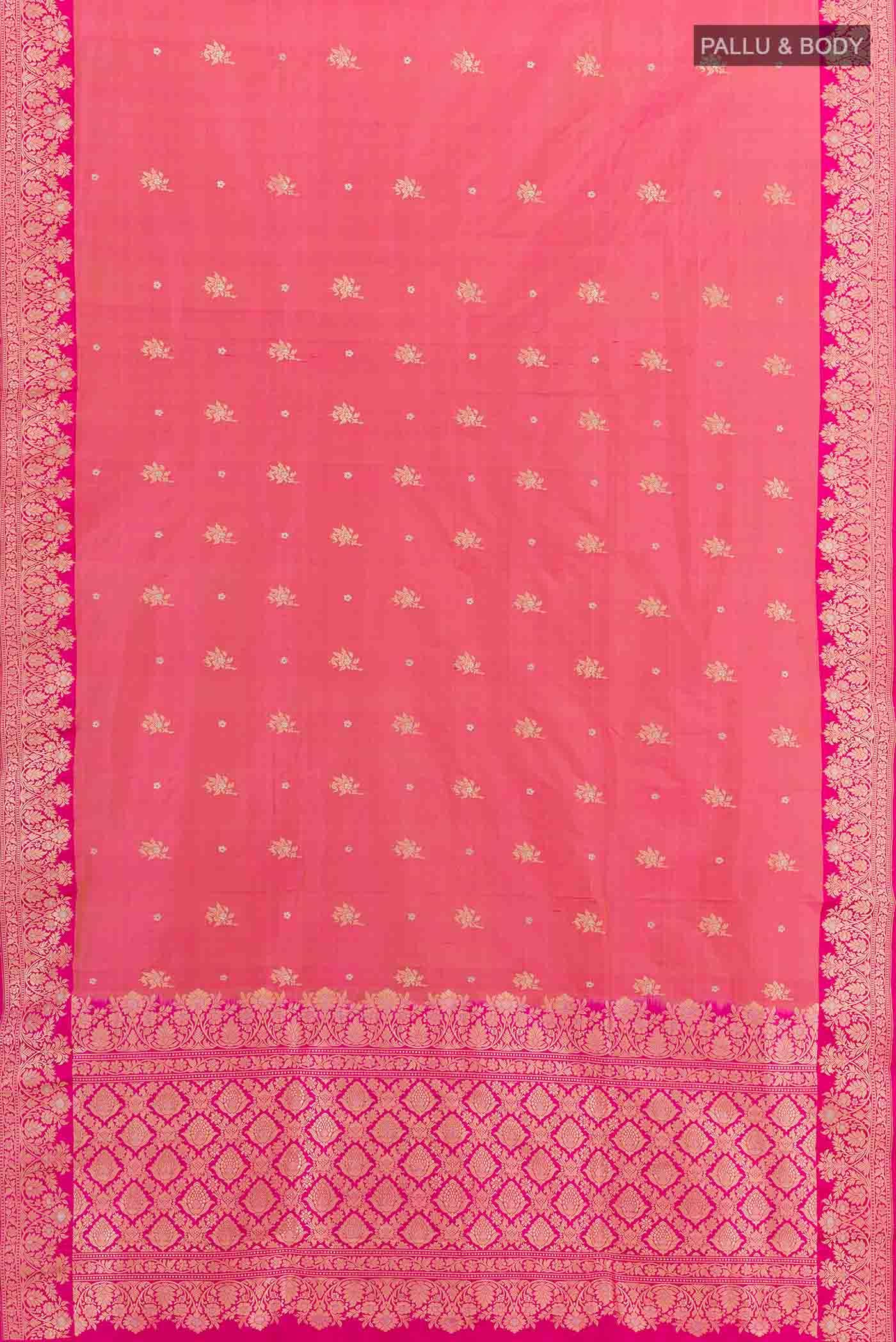 Pink Banarasi Katan Silk Saree