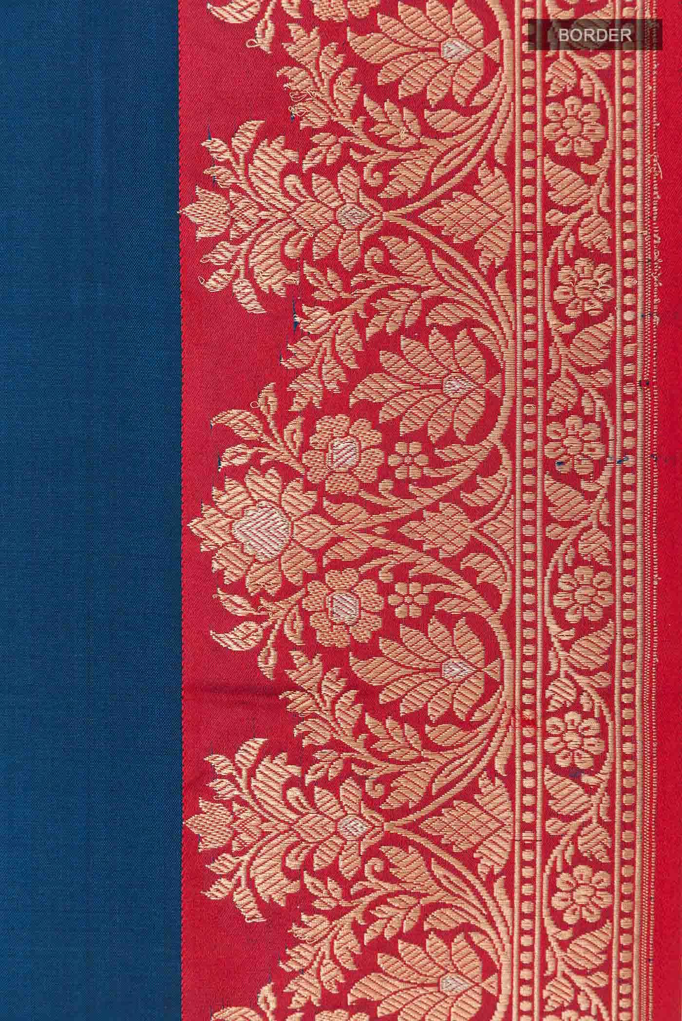 Royal Blue Banarasi Katan Silk Saree