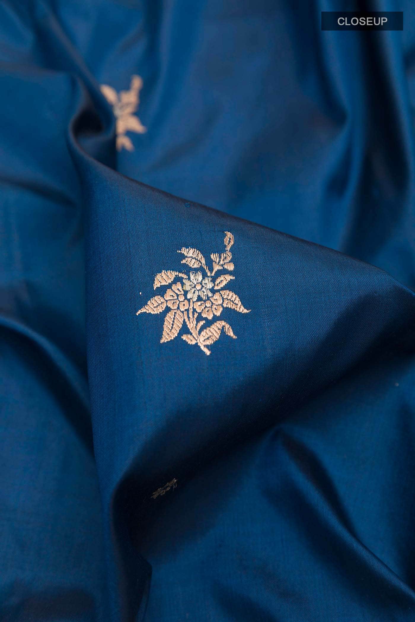 Royal Blue Banarasi Katan Silk Saree