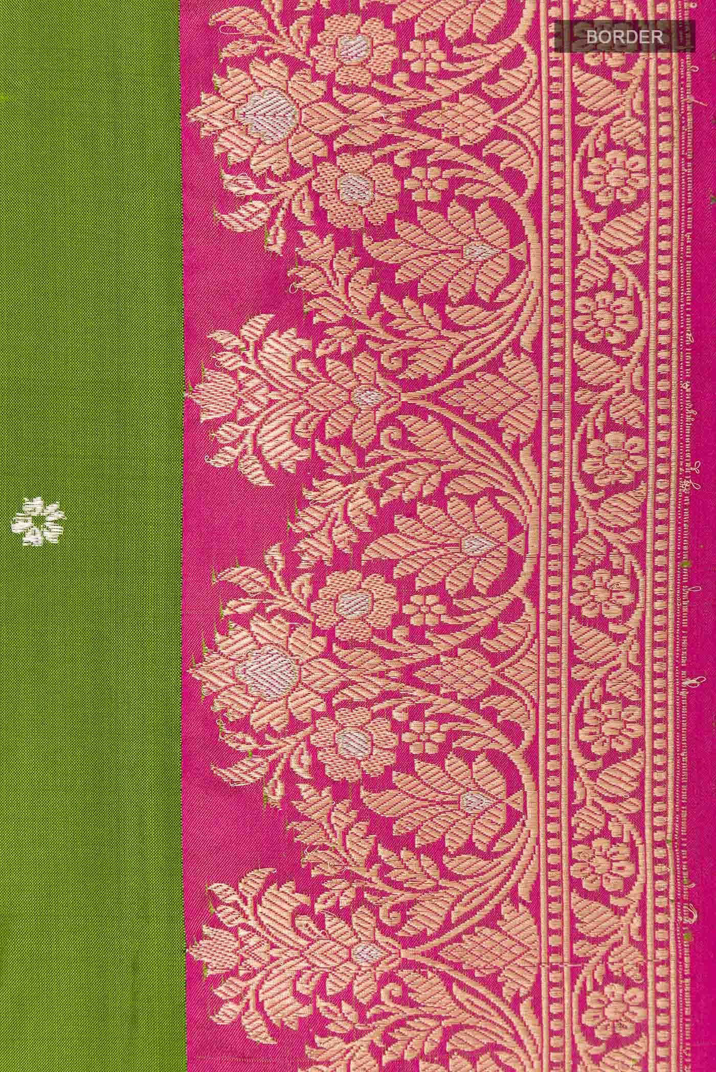 Green Banarasi Katan Silk Saree