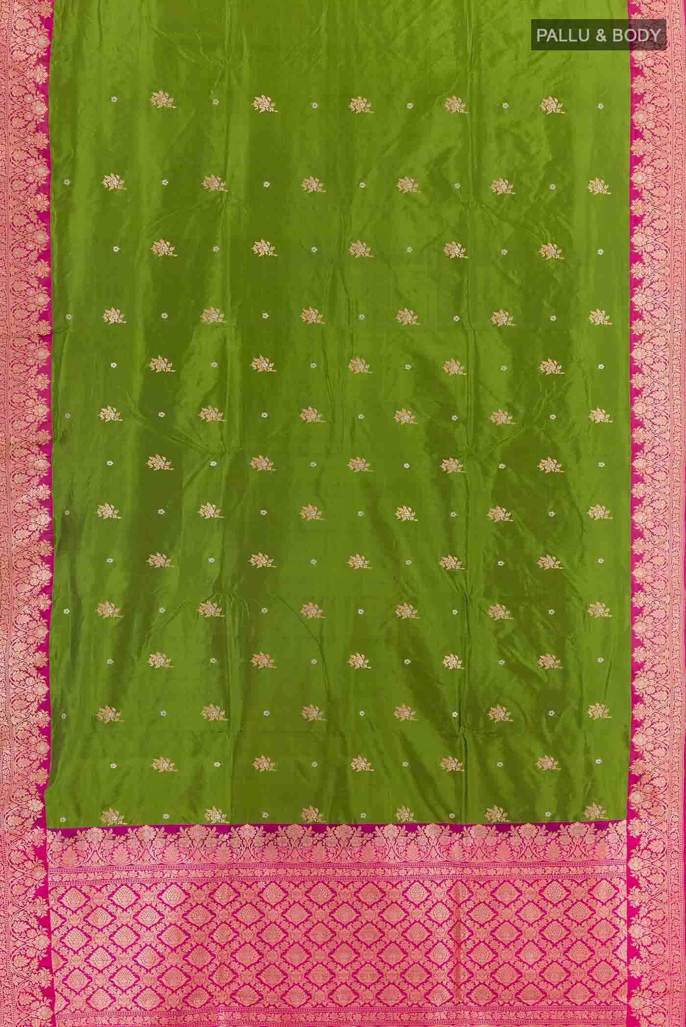 Green Banarasi Katan Silk Saree