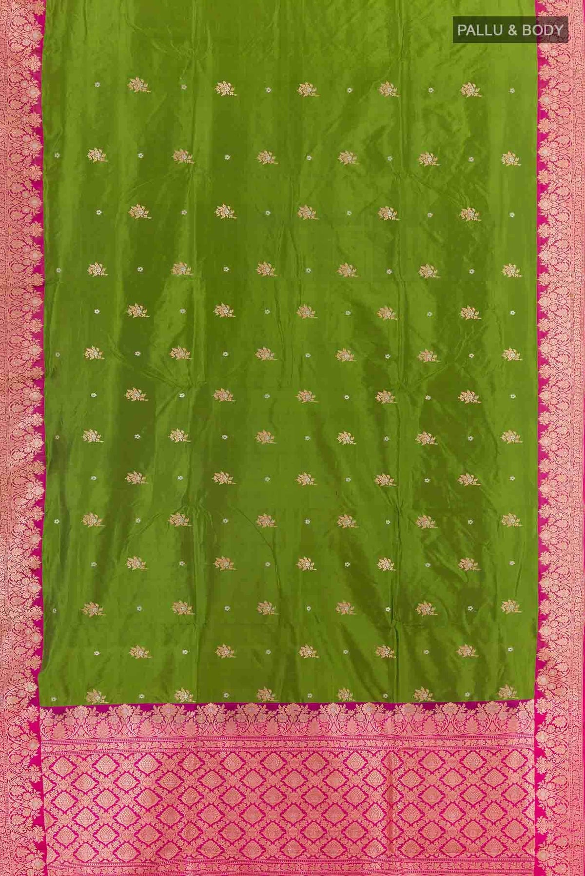 Green Banarasi Katan Silk Saree