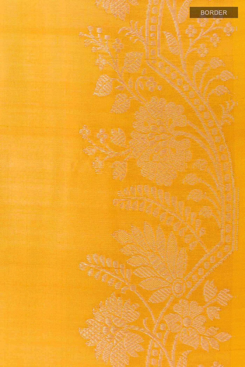 Yellow Banarasi Katan Silk Saree