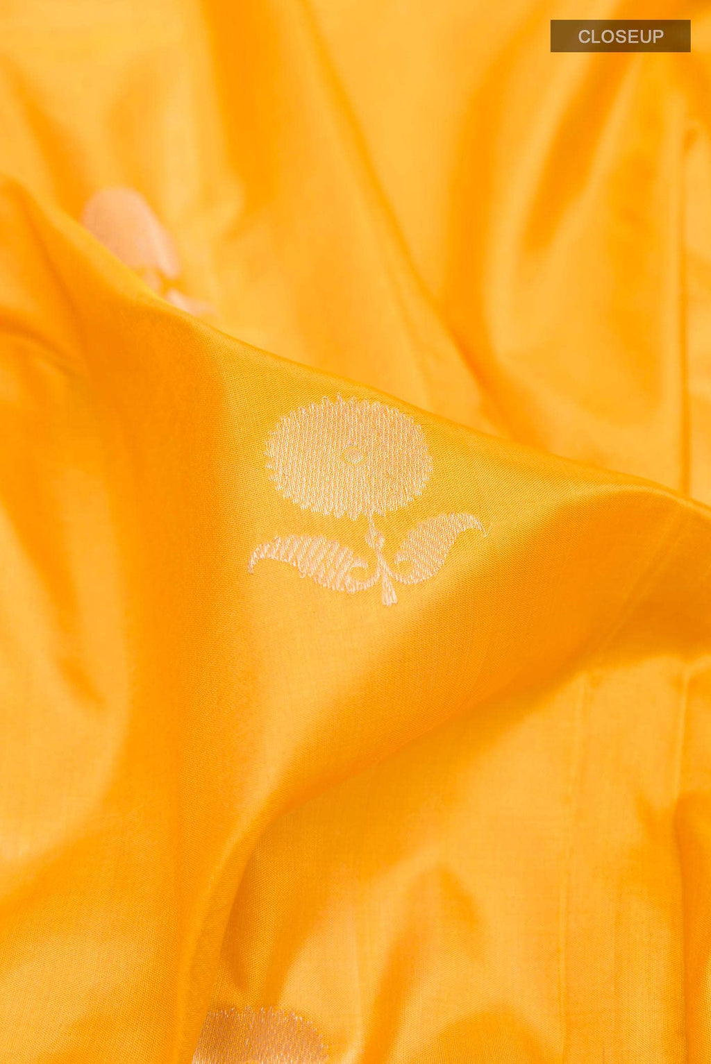 Yellow Banarasi Katan Silk Saree