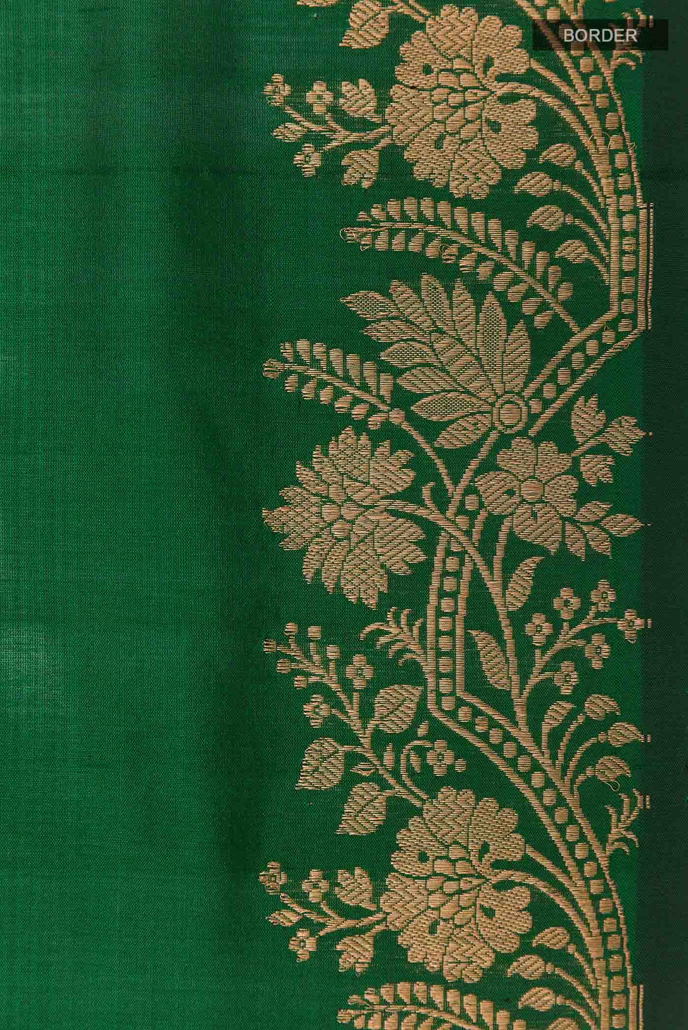 Green Banarasi Katan Silk Saree