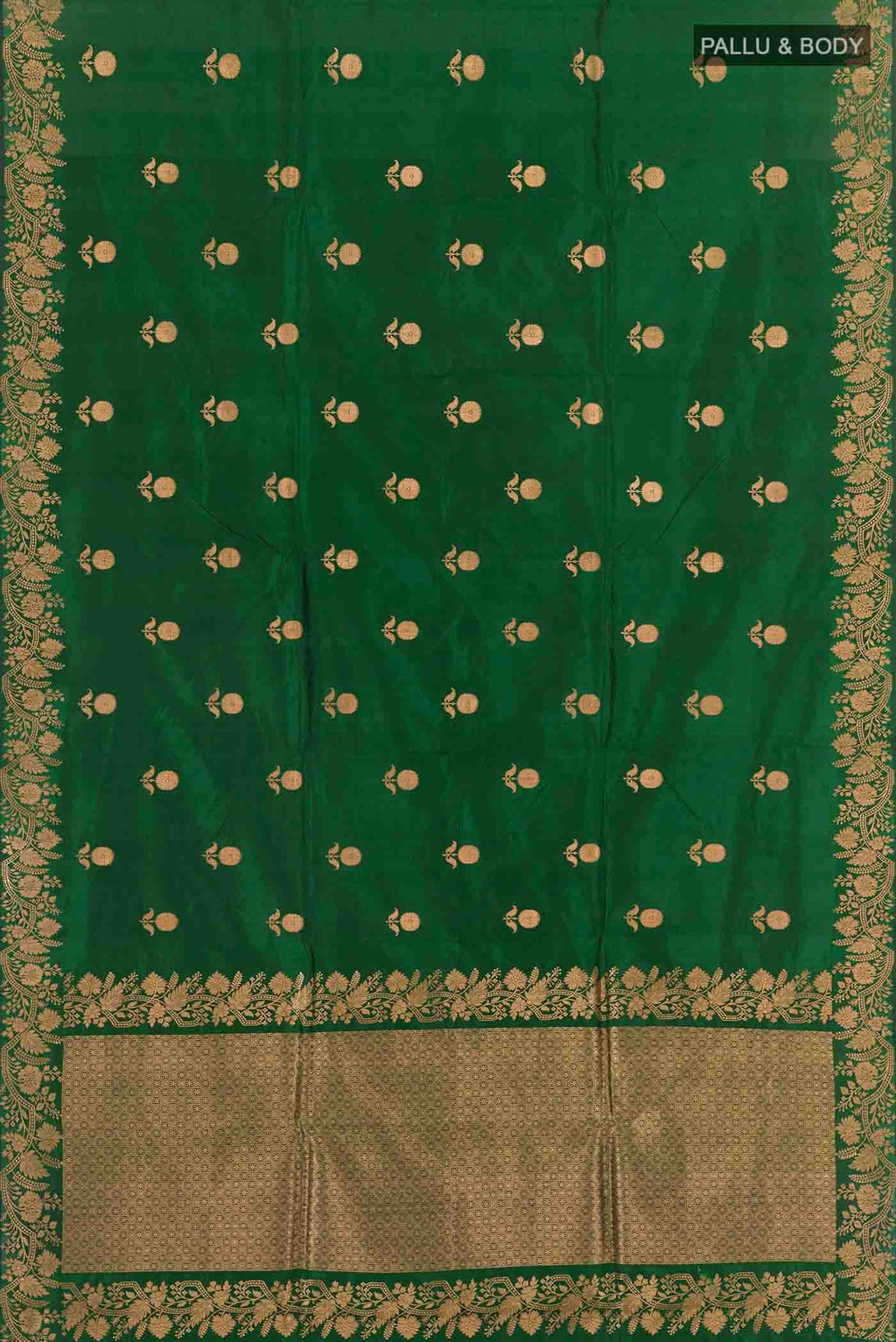 Green Banarasi Katan Silk Saree