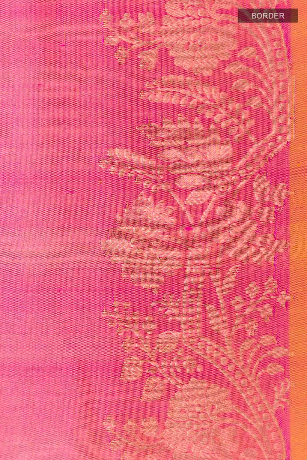 Pink Dual Tone Banarasi Katan Silk Saree