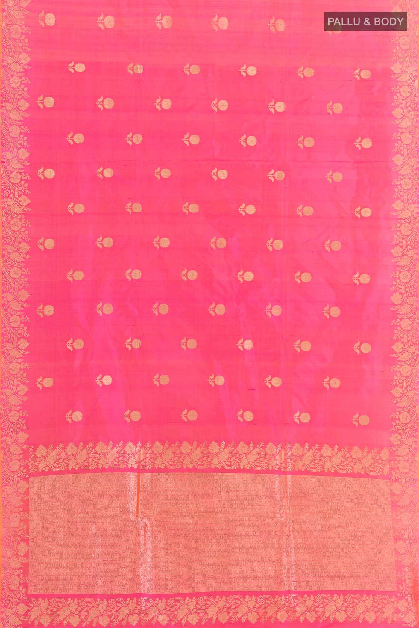 Pink Dual Tone Banarasi Katan Silk Saree