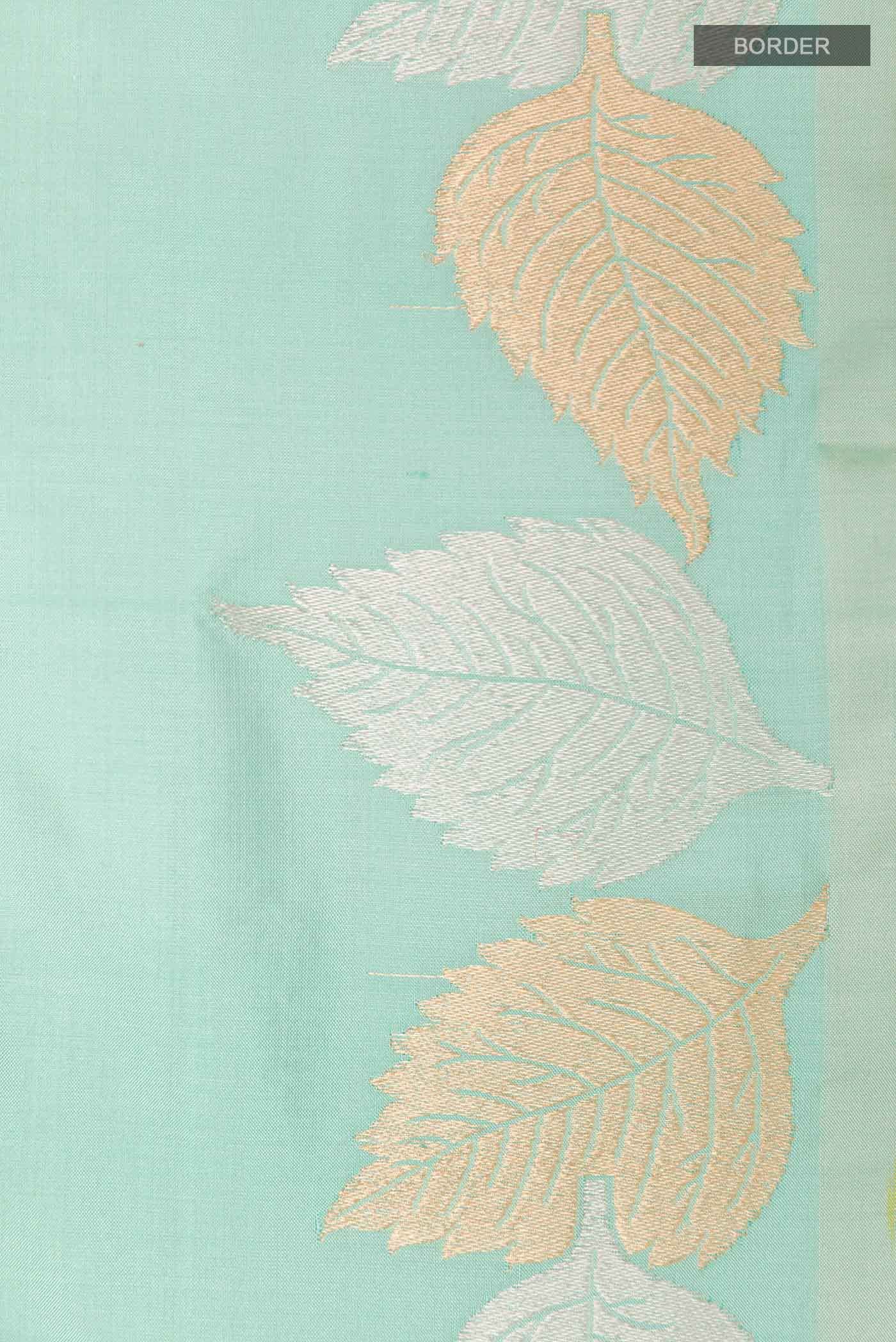 Mint Green Banarasi Katan Silk Saree