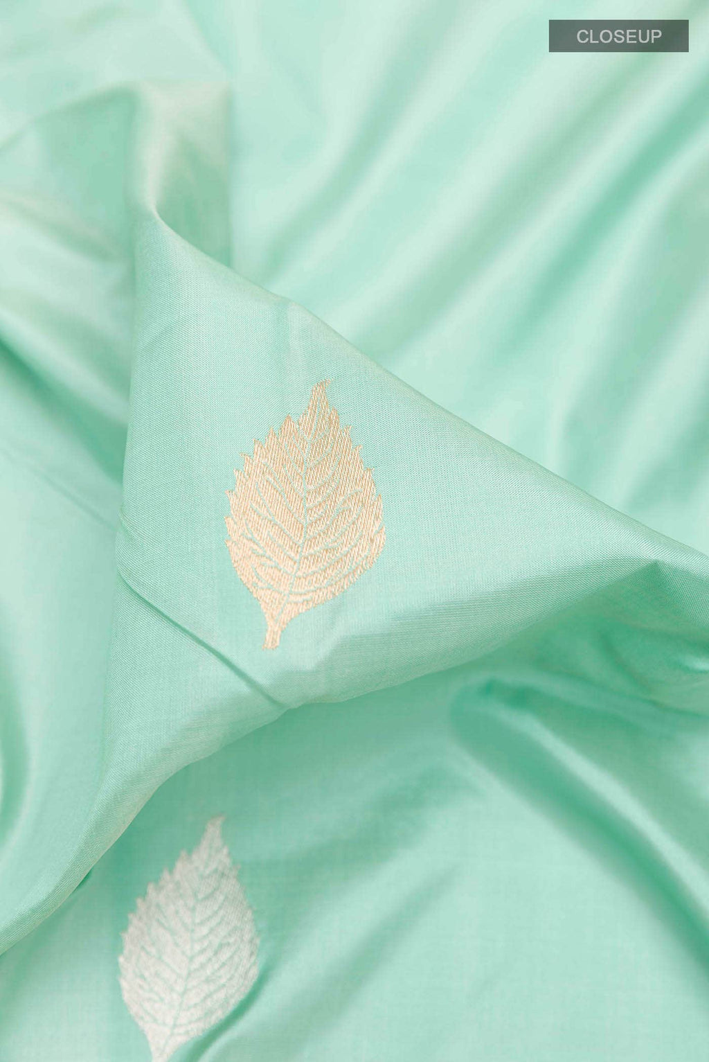 Mint Green Banarasi Katan Silk Saree