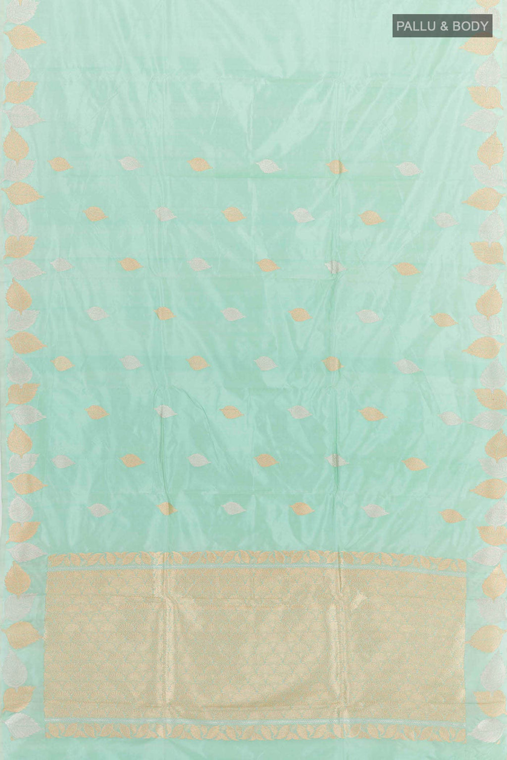 Mint Green Banarasi Katan Silk Saree