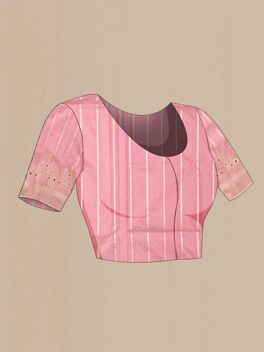 Pink Banarasi Katan Silk Saree