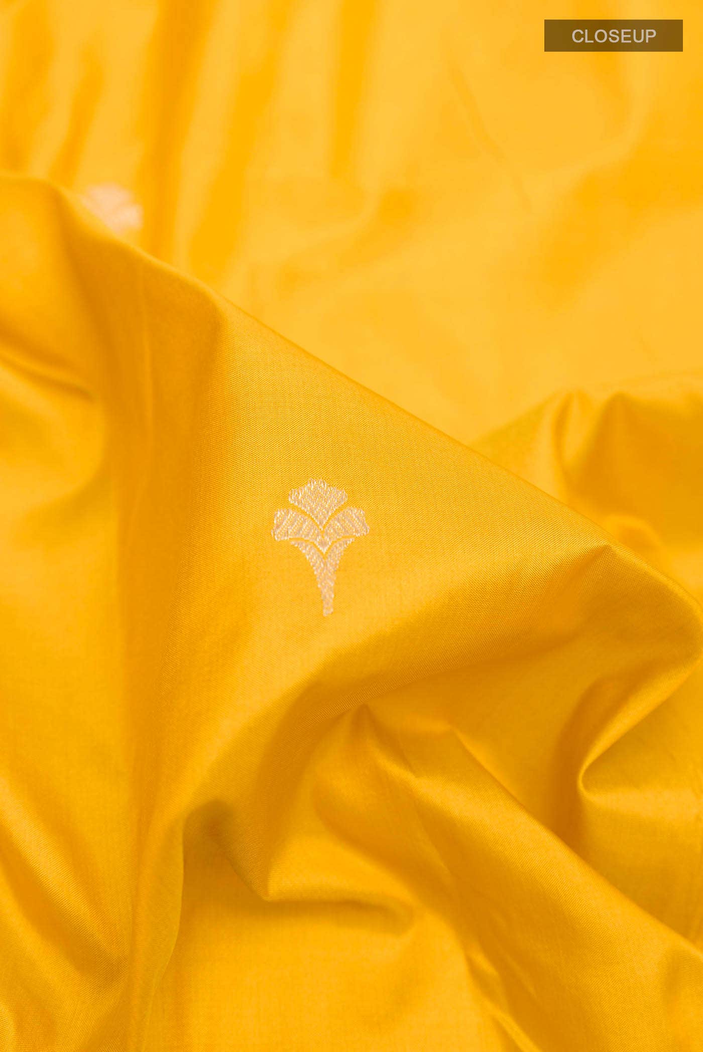 Mustard Banarasi Katan Silk Saree