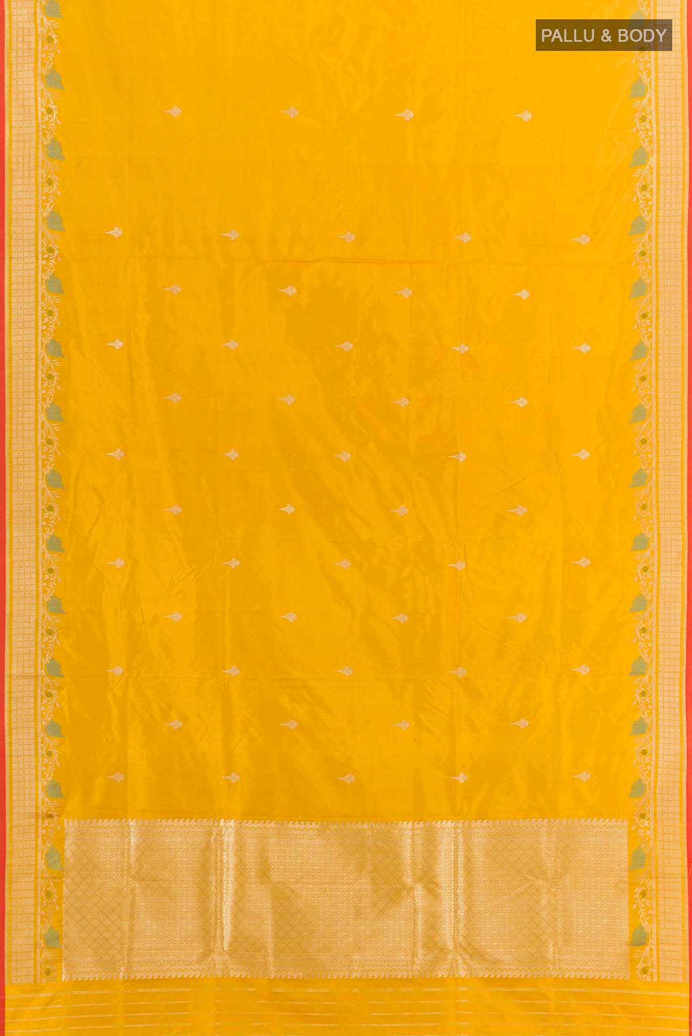 Mustard Banarasi Katan Silk Saree