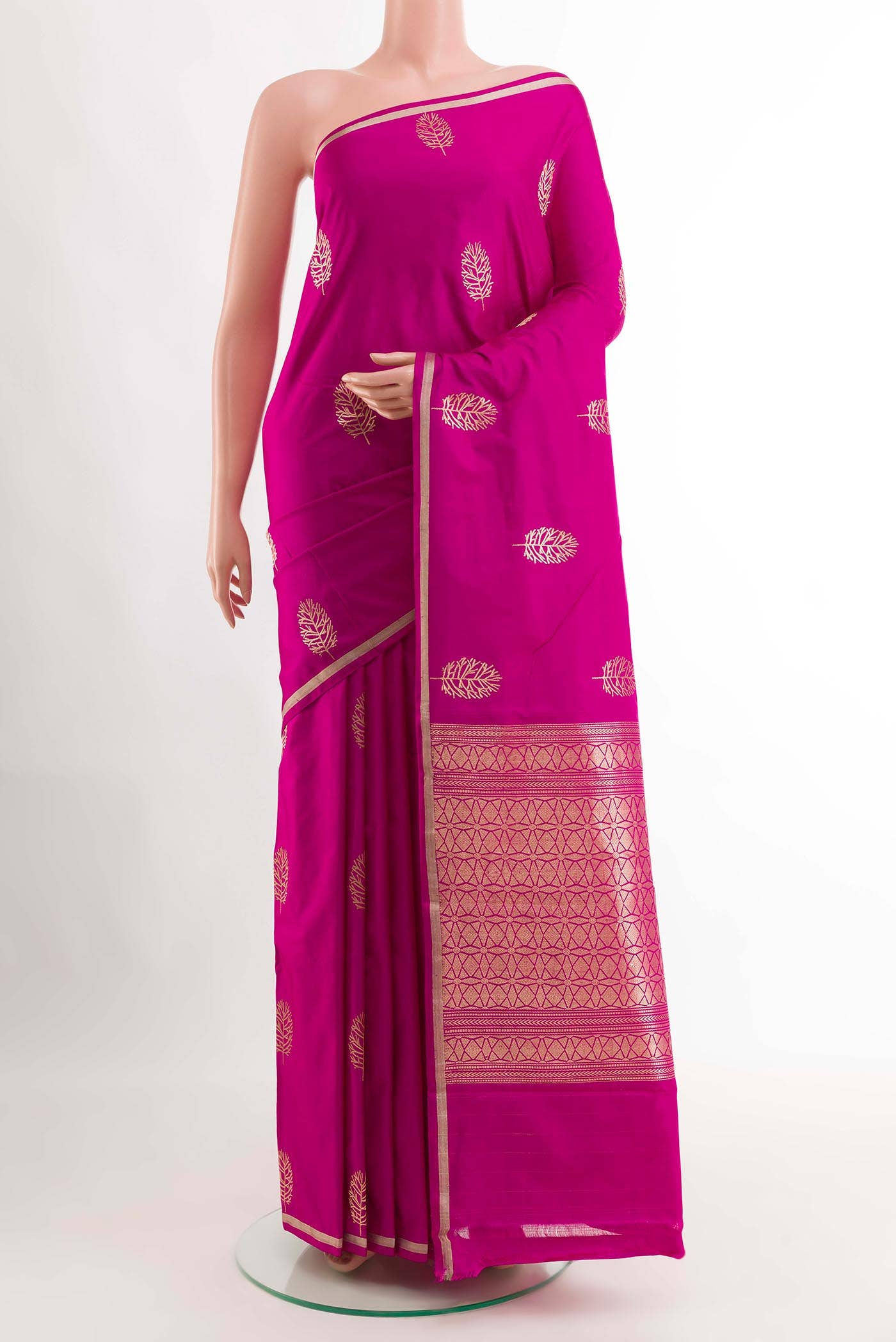 Pink Banarasi Katan Silk Saree