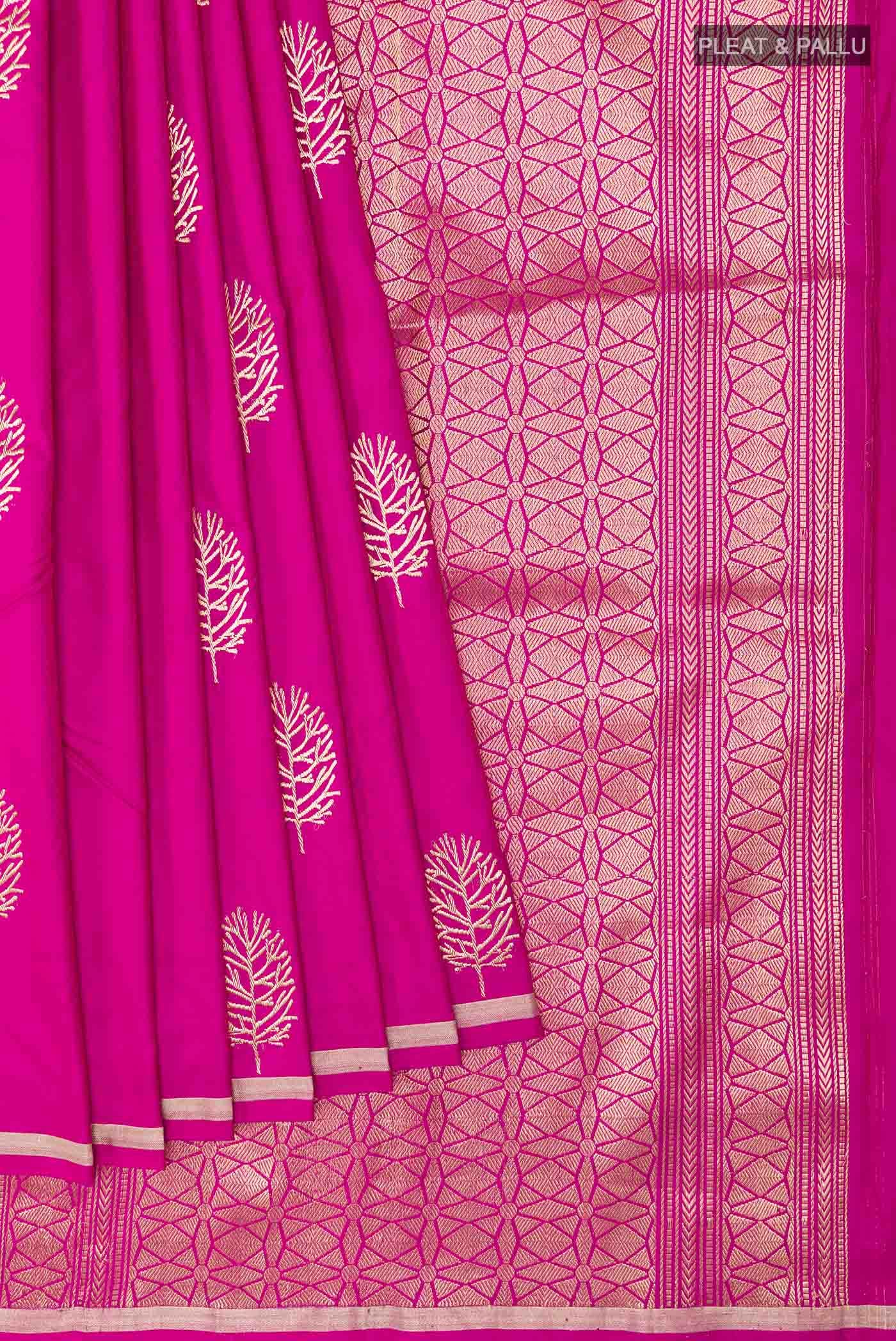 Pink Banarasi Katan Silk Saree