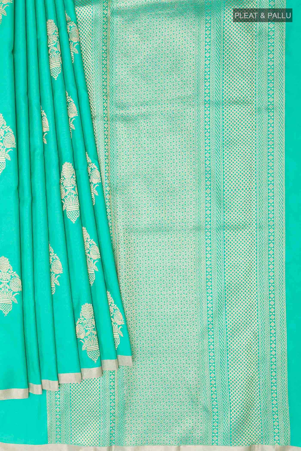 Sea Green Banarasi Silk Saree