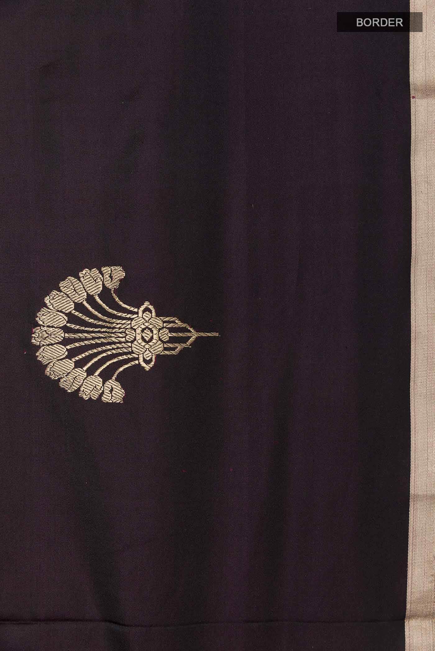 Black Banarasi Silk Saree