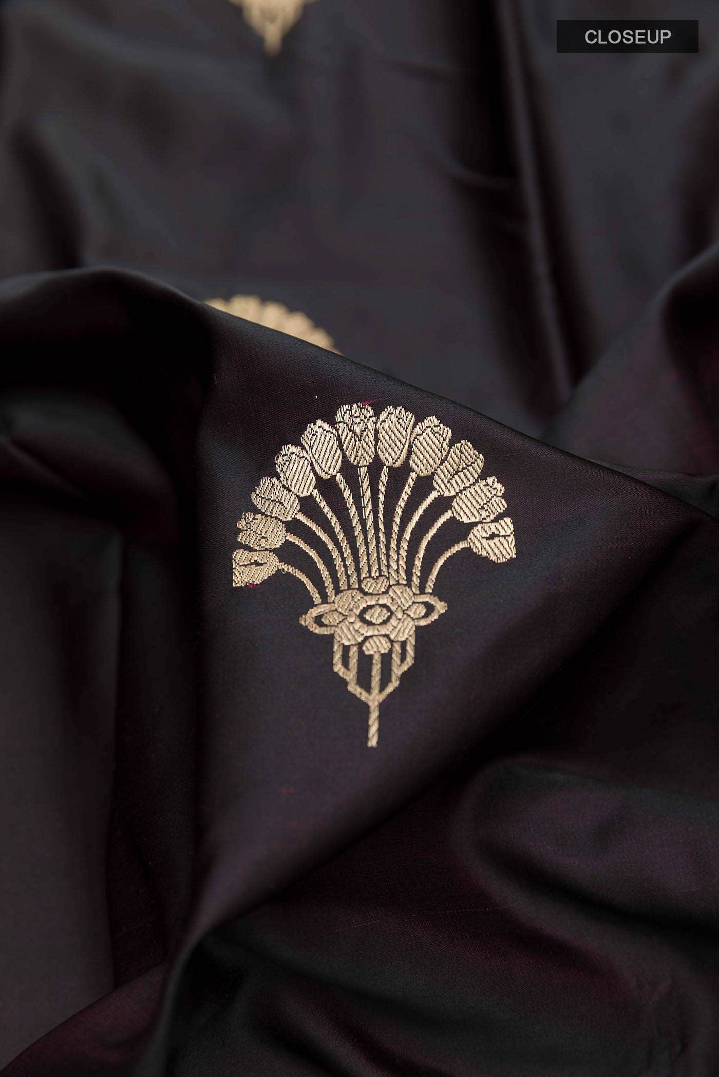 Black Banarasi Silk Saree