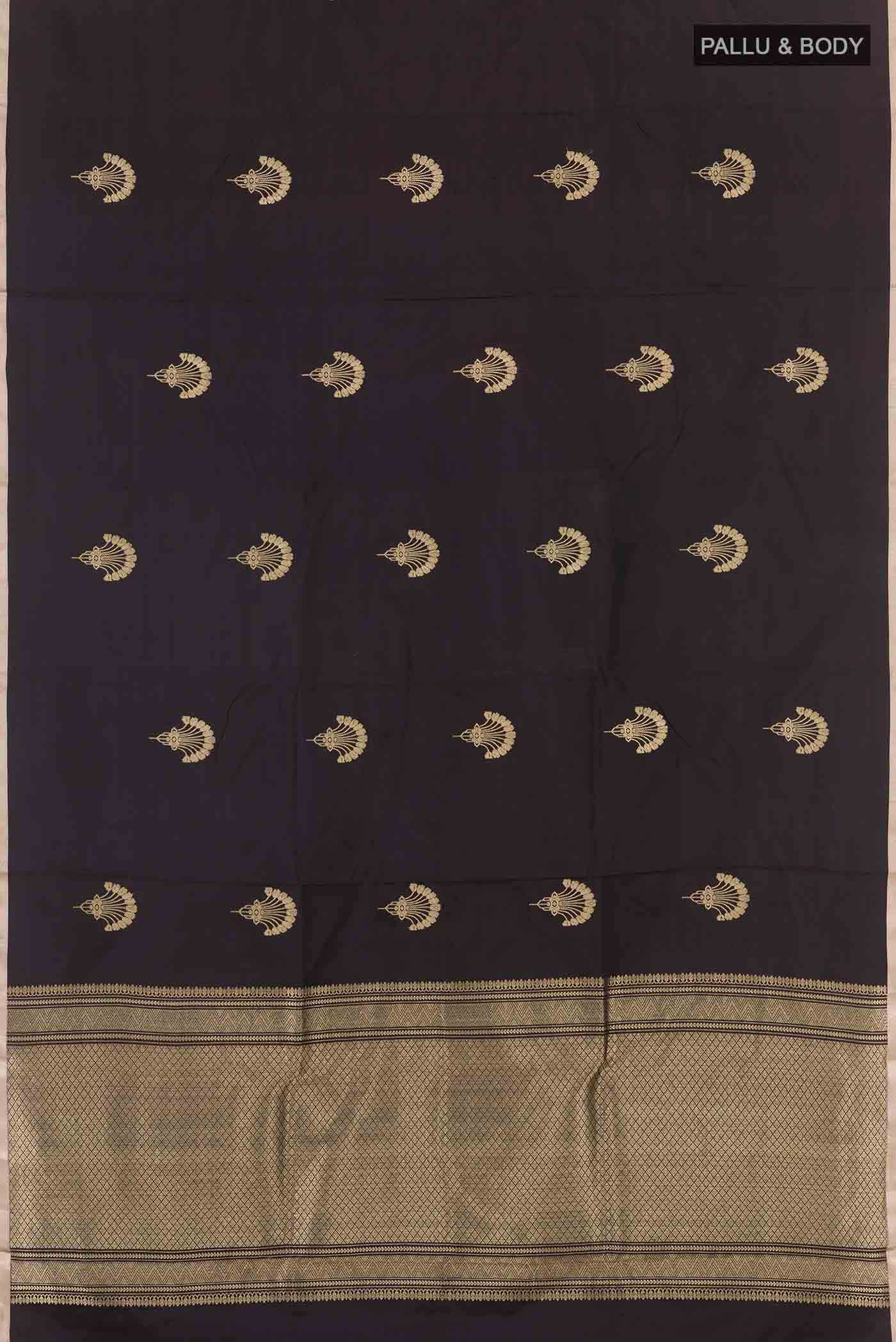 Black Banarasi Silk Saree