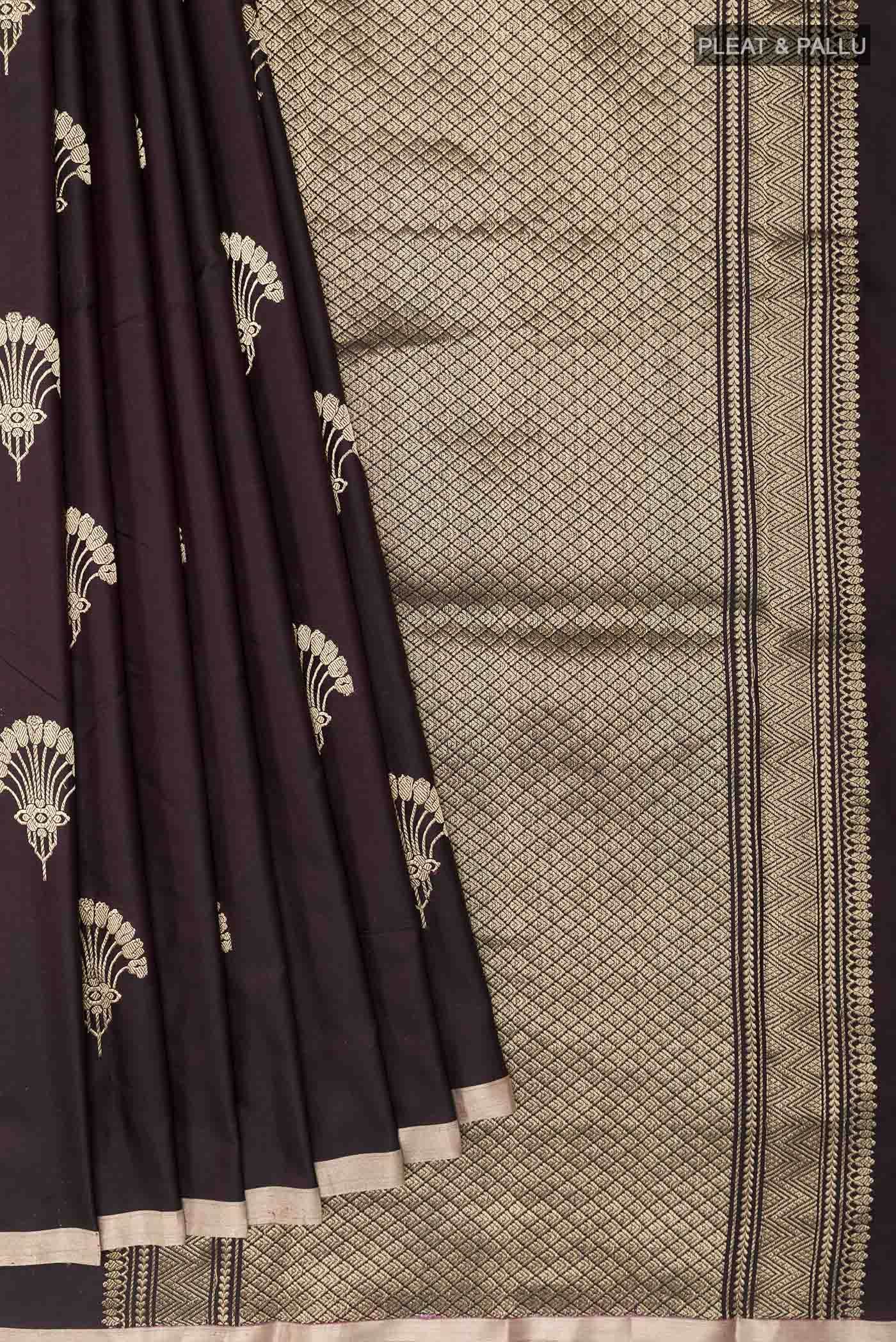 Black Banarasi Silk Saree