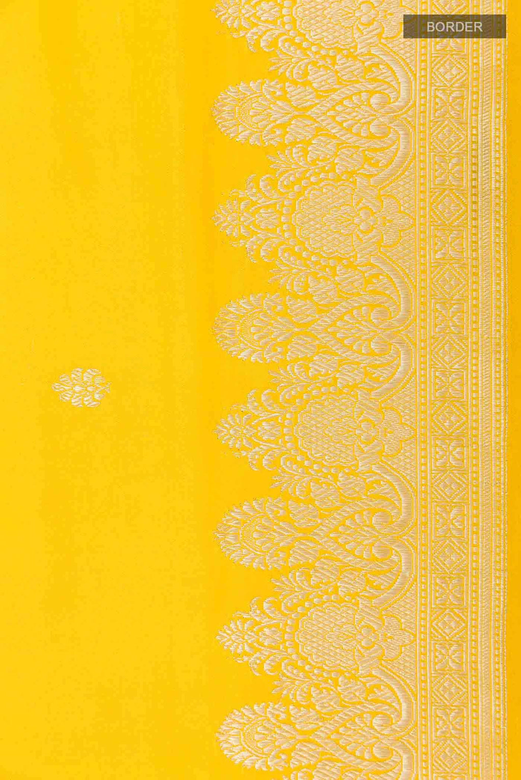 Yellow Banarasi Katan Silk Saree