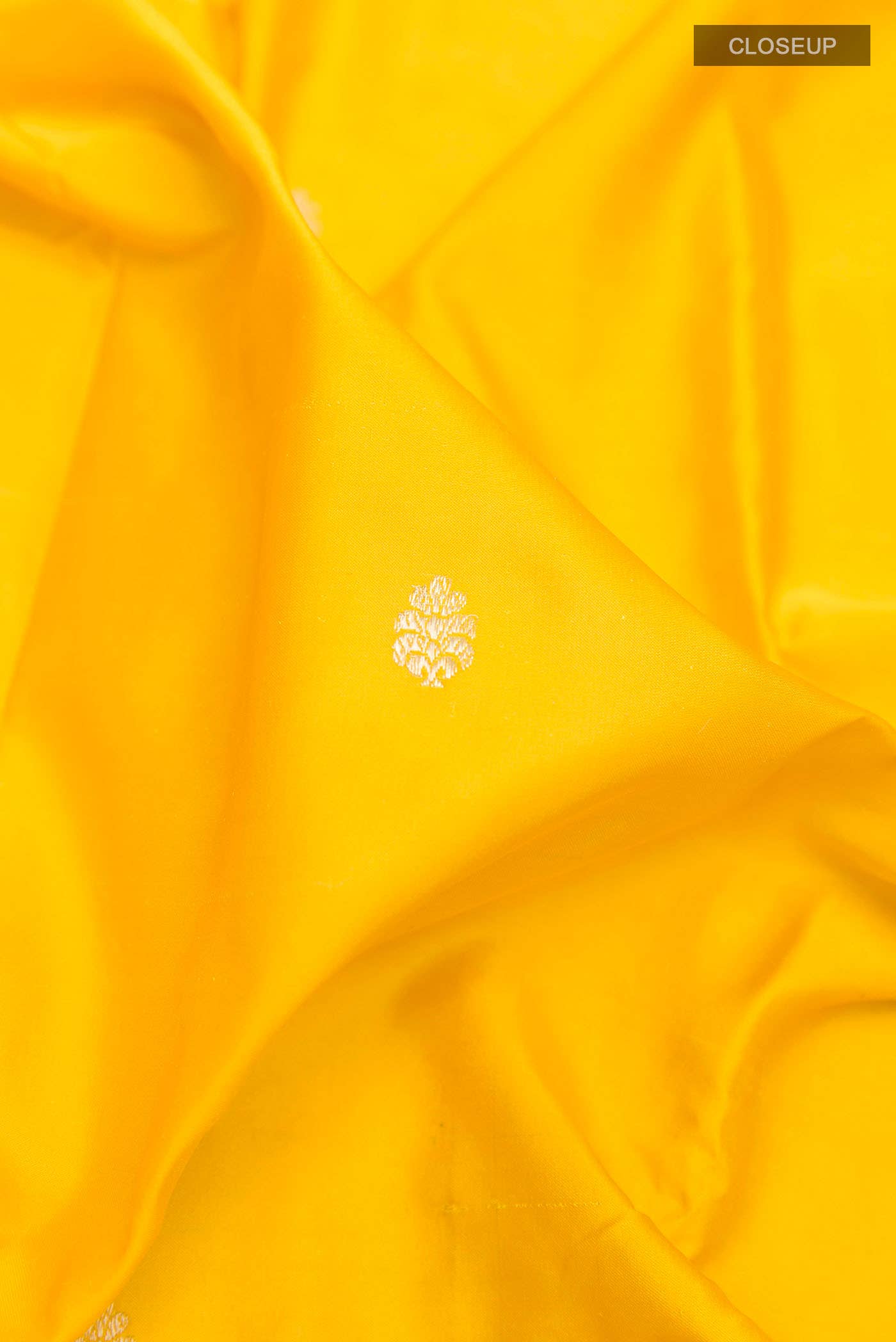 Yellow Banarasi Katan Silk Saree