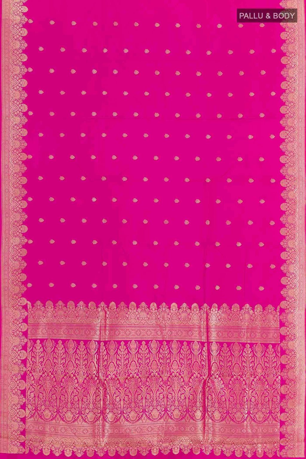 Dark Pink Banarasi Katan Silk Saree