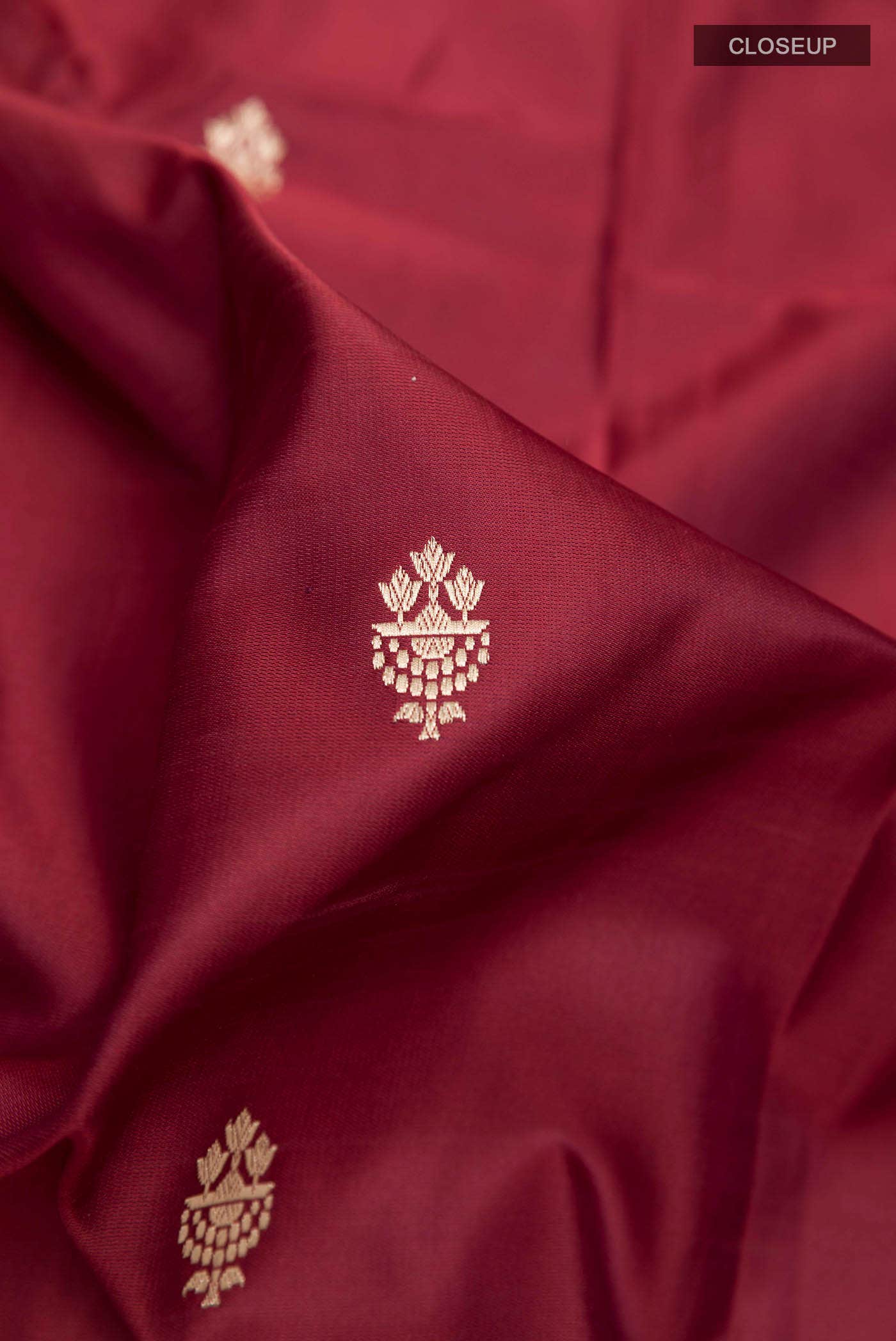 Maroon Banarasi Katan Silk Saree