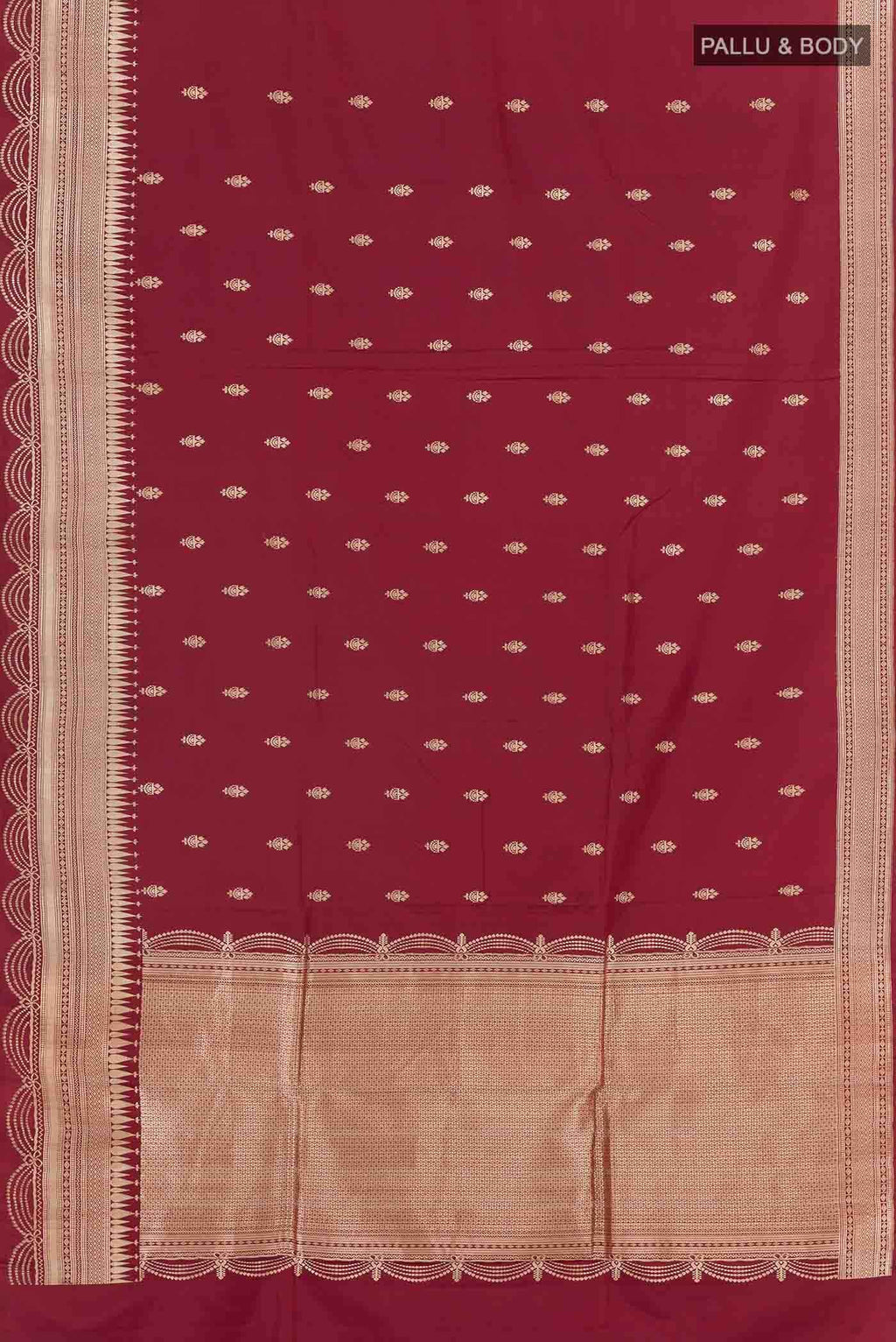 Maroon Banarasi Katan Silk Saree