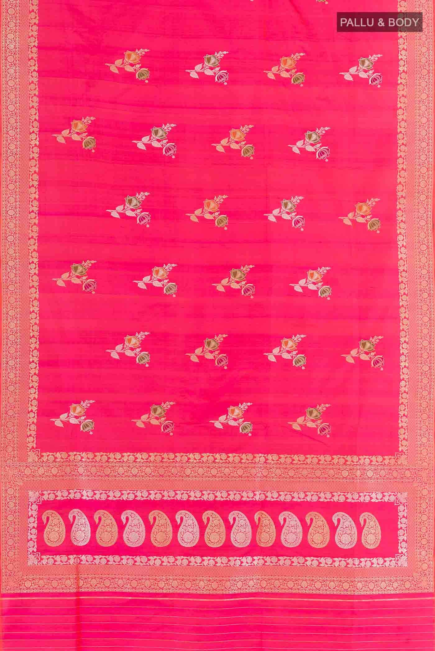 Pink Banarasi Katan Silk Saree