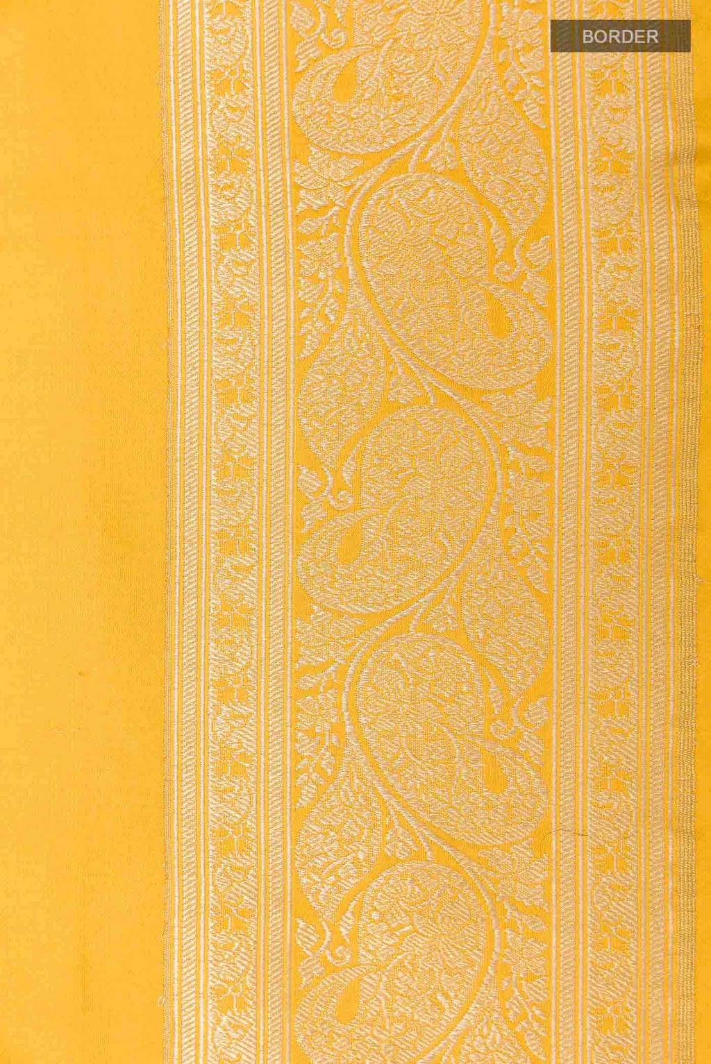 Yellow Banarasi Katan Silk Saree
