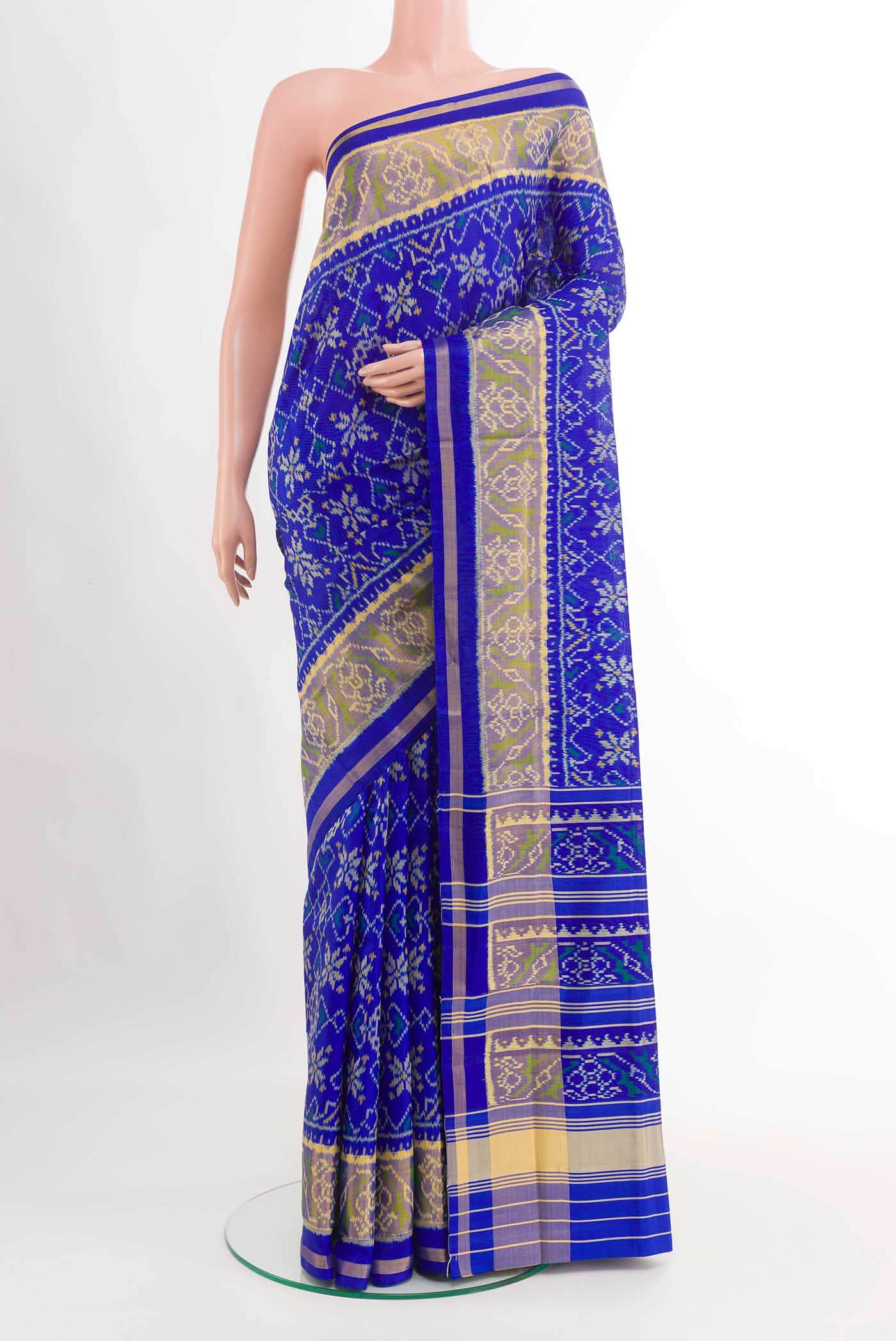 Blue Rajkot Patola Silk Saree