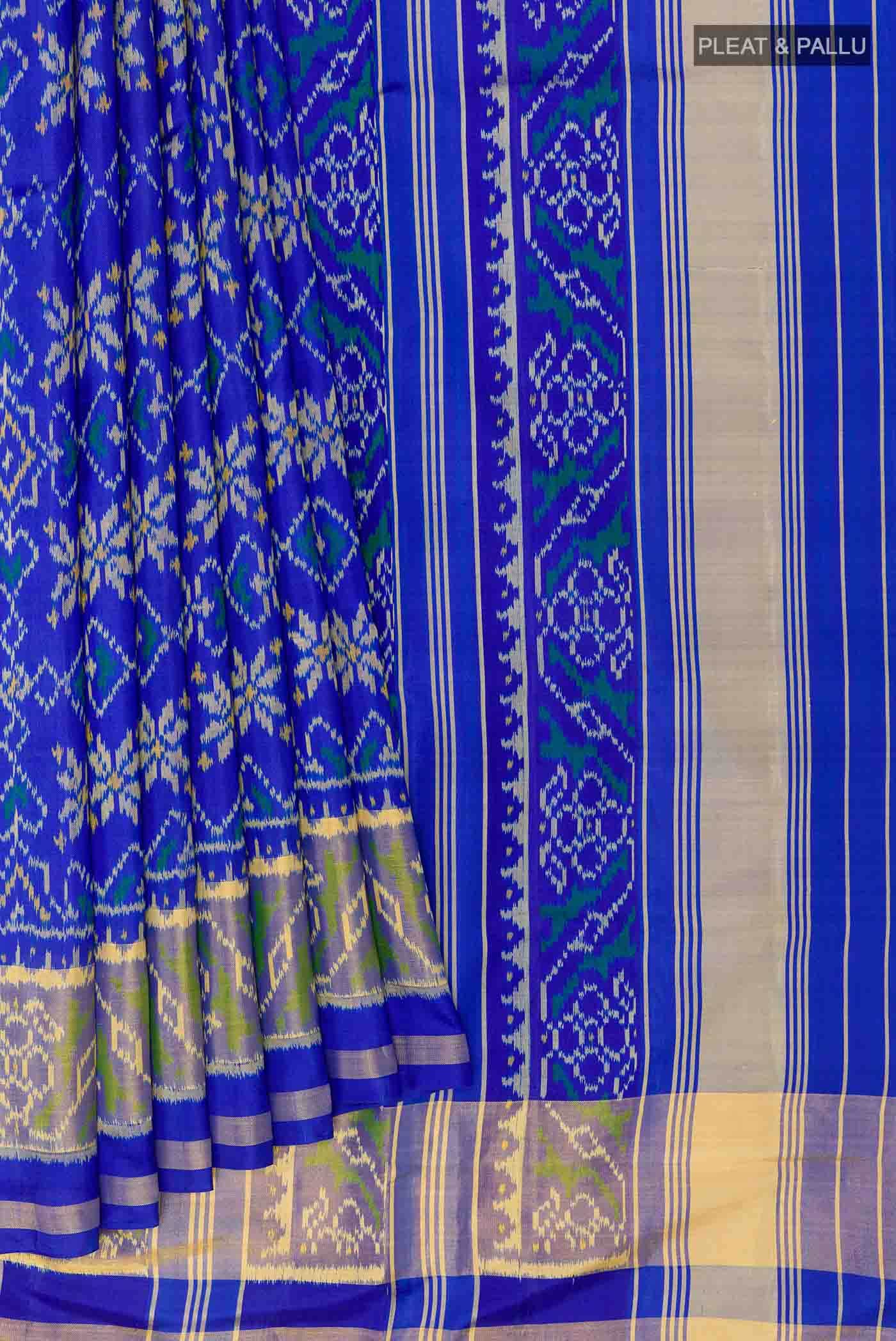 Blue Rajkot Patola Silk Saree