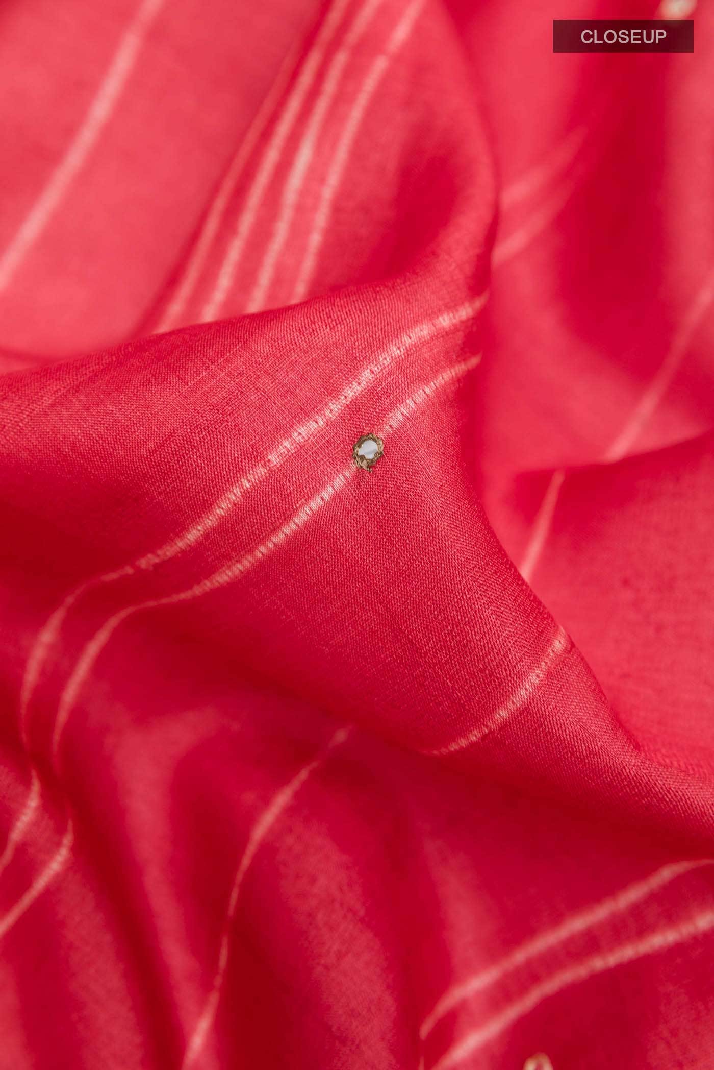 Red Tussar Saree
