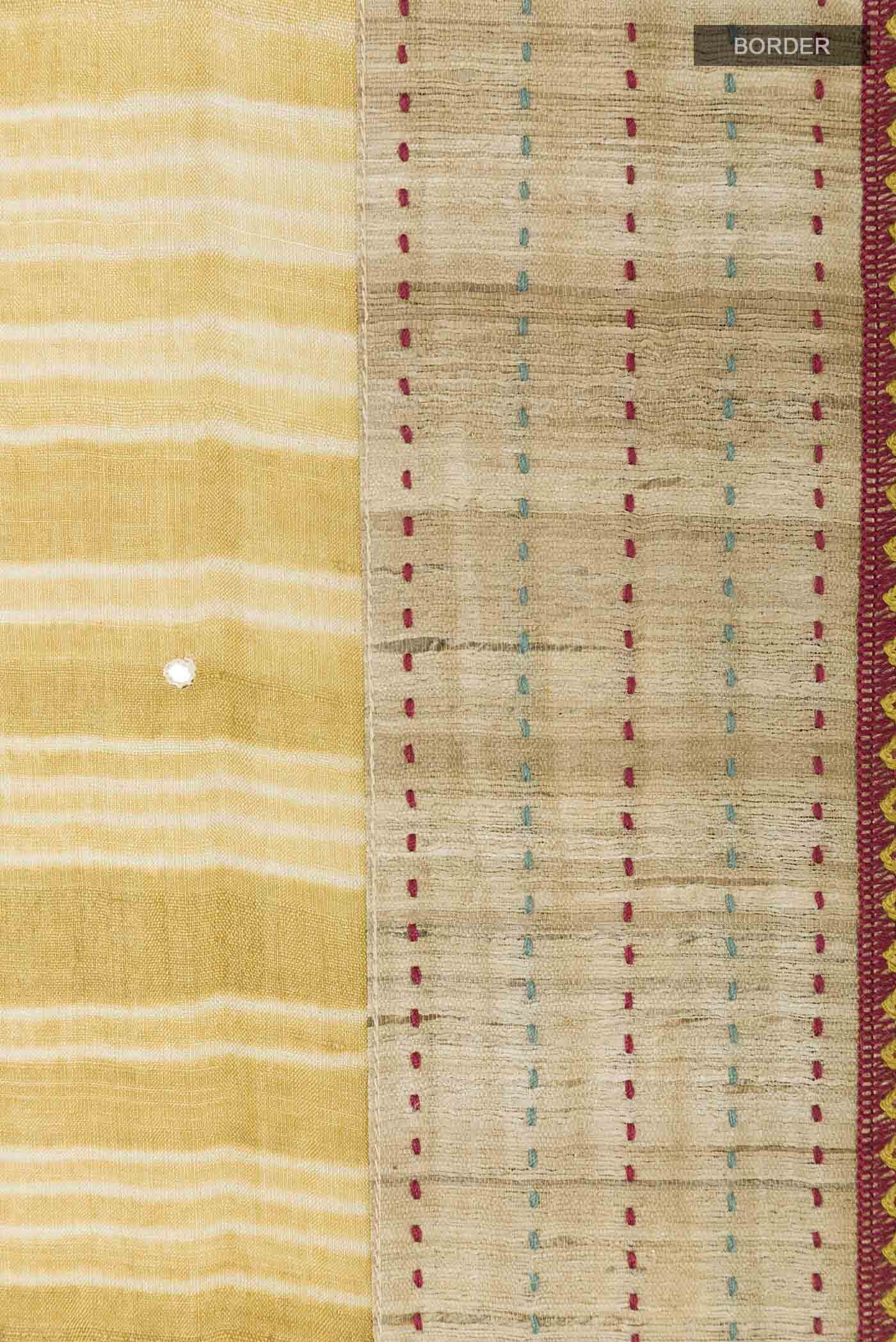 Pickle Green Tussar Saree