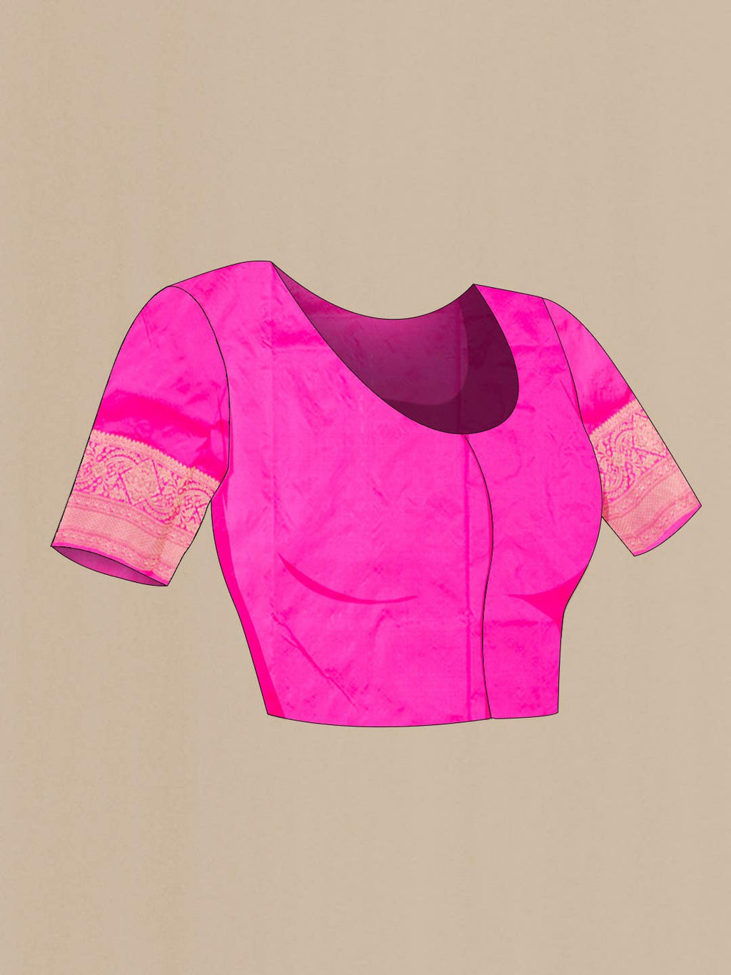 Pink Banarasi Silk Saree