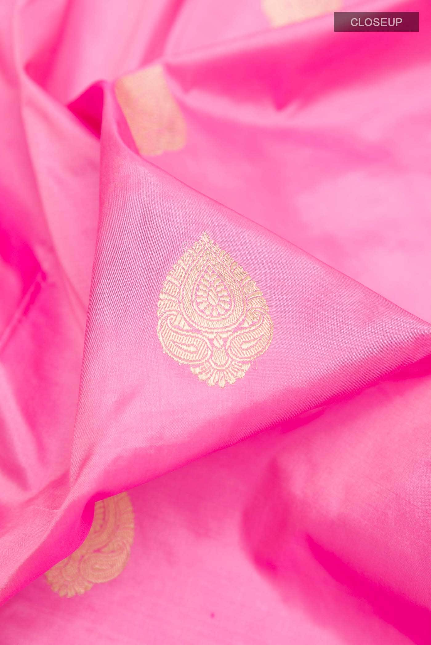 Pink Banarasi Silk Saree