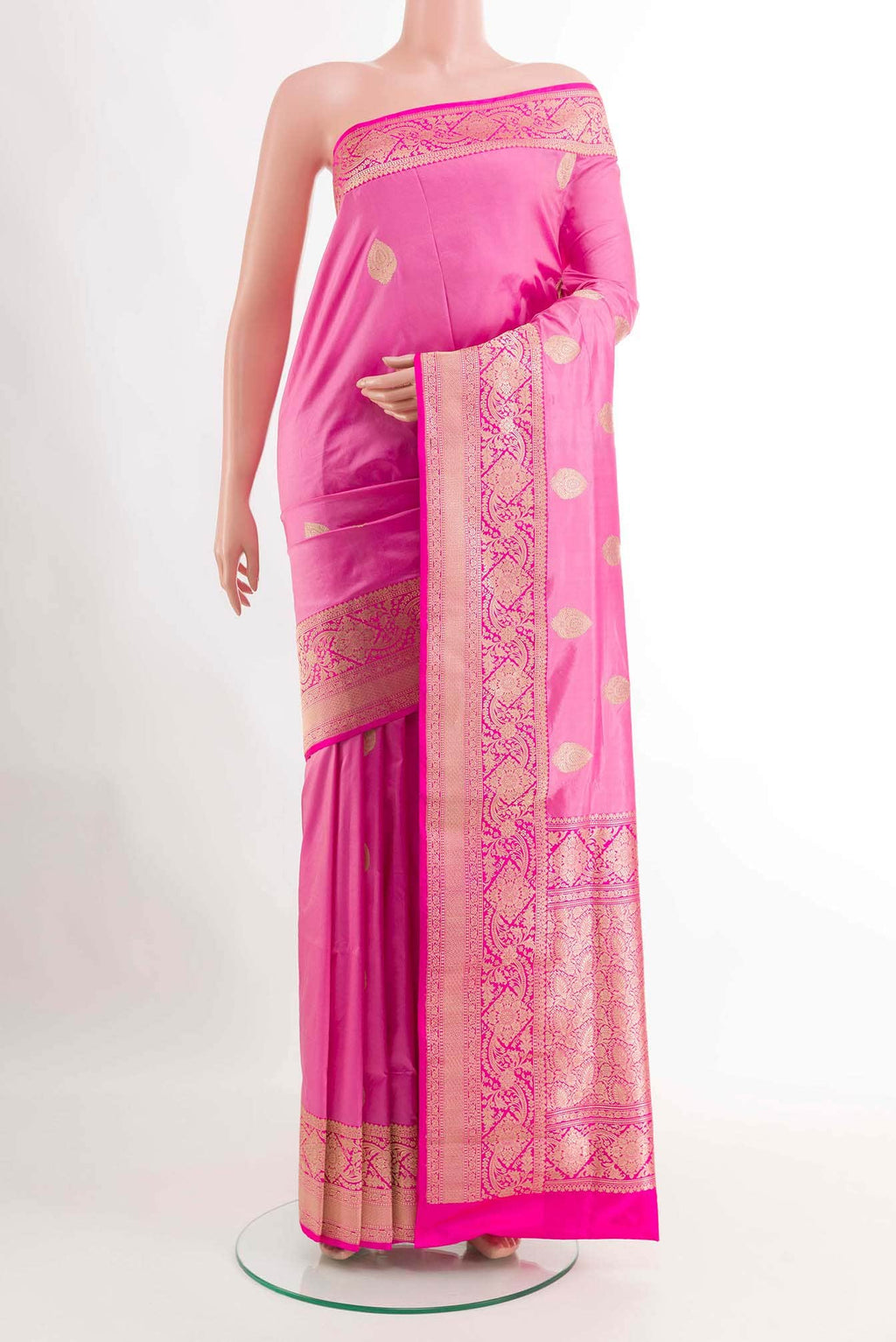 Pink Banarasi Silk Saree