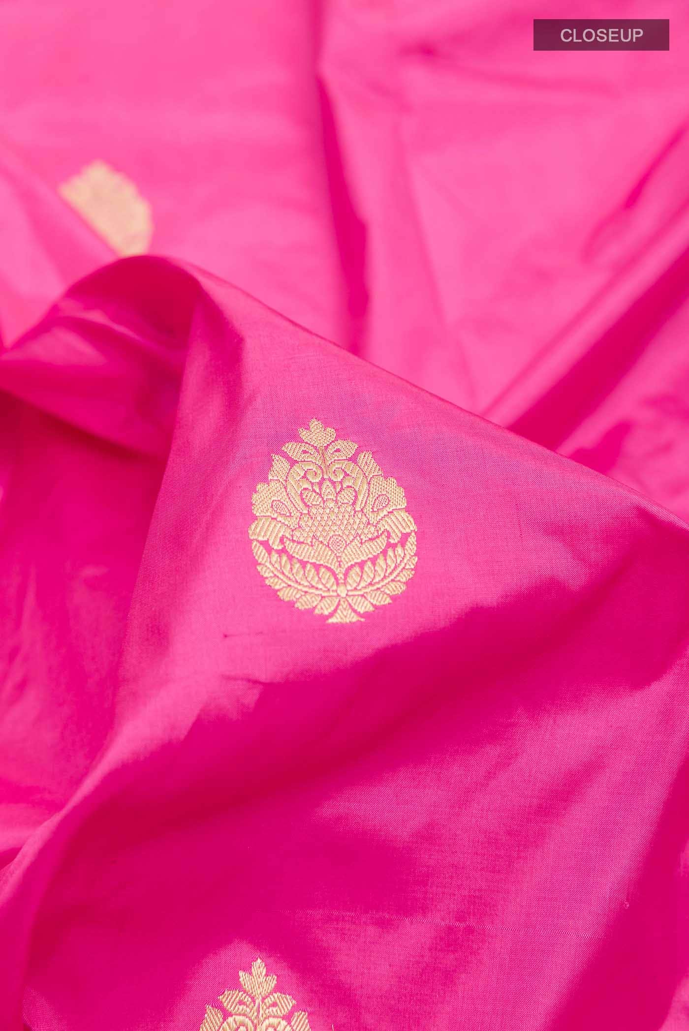 Pink Banarasi Silk Saree
