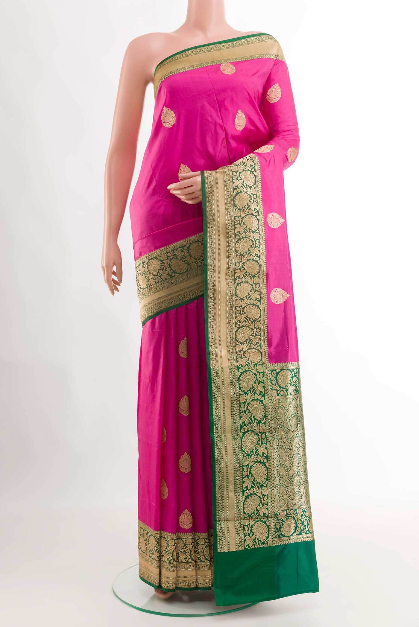 Pink Banarasi Silk Saree