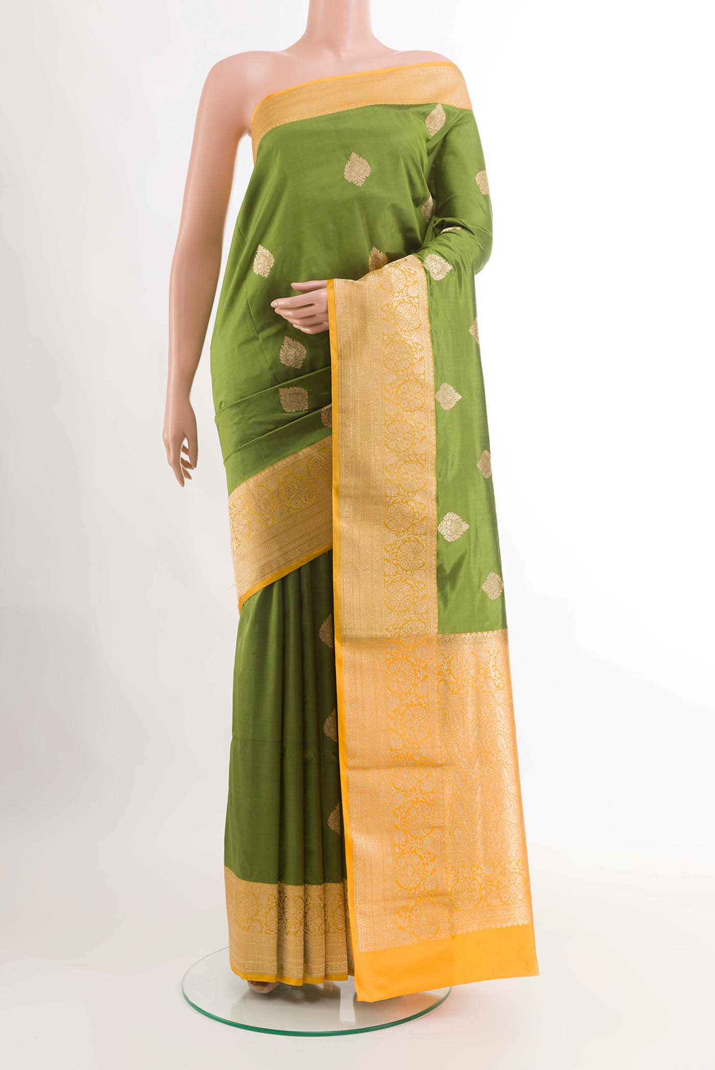 Green Banarasi Silk Saree