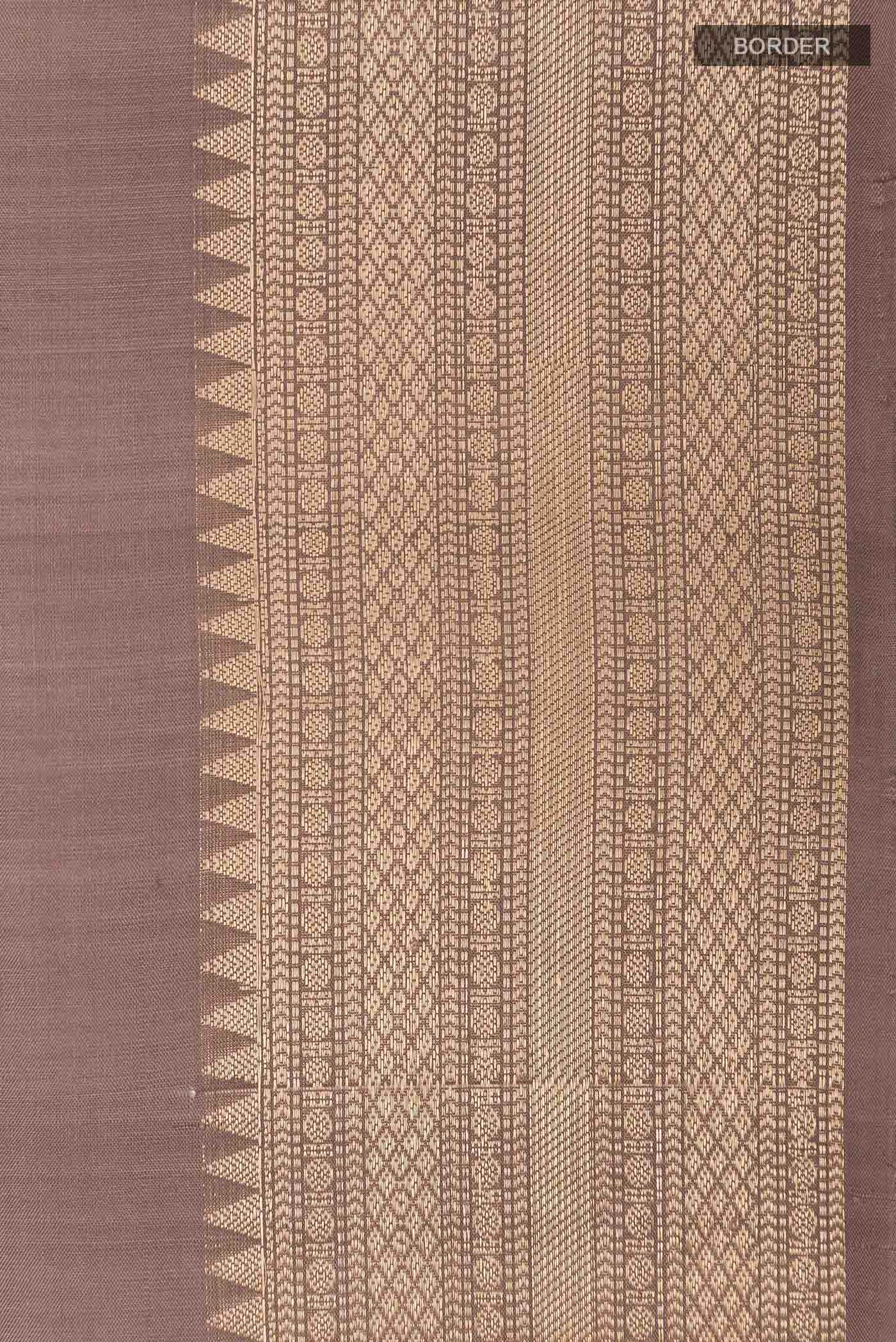 Dark Beige Soft Silk Saree